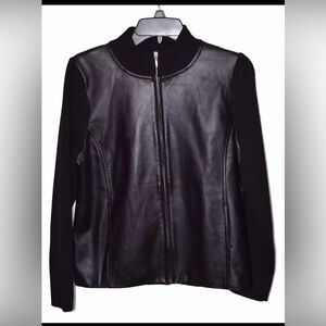 Pendleton Women’s Zip Front Leather Jacket Petite XL